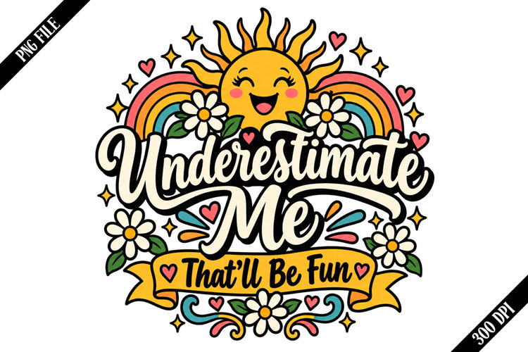 Underestimate Me That'll Be Fun PNG Designs example image 1