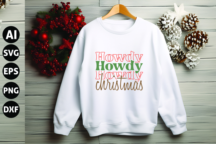 Howdy Christmas Svg, Funny Christmas Svg