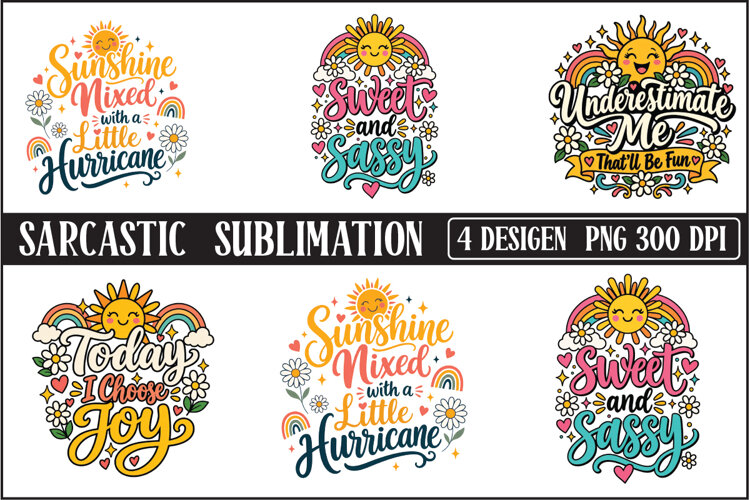 Sarcastic Sublimation 4 PNG Designs example image 1