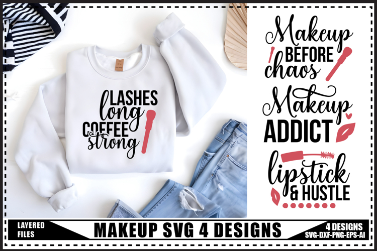 Makeup Svg 4 Designs, Cosmetic Bag Svg