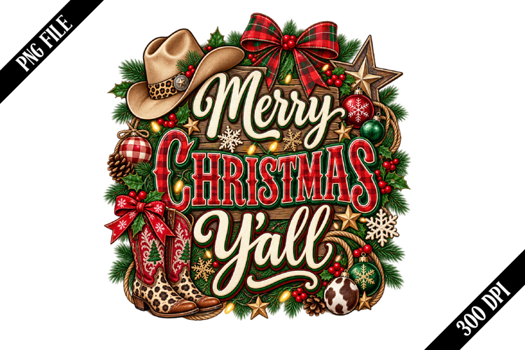 Merry Christmas Y'all PNG Designs
