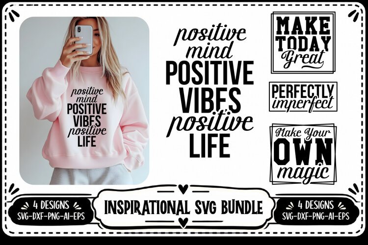 Inspirational Quotes Svg 4 Design example image 1