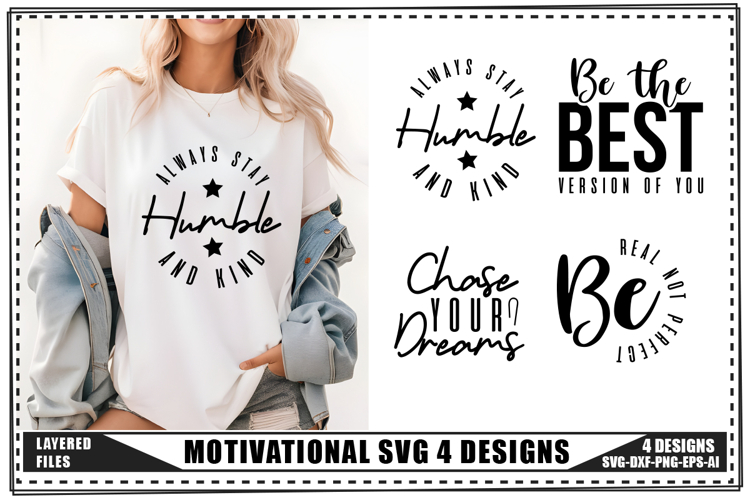 Motivation Svg 4 Designs, Positive Quotes Svg example image 1