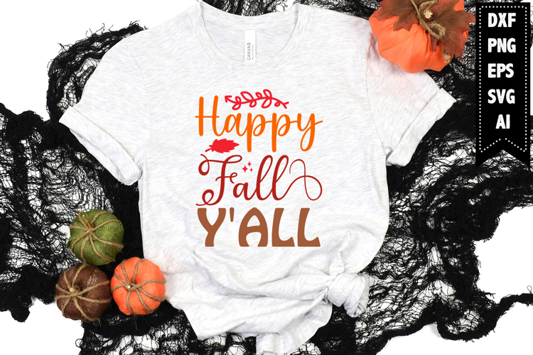 Happy fall yall Svg, Fall Svg, Pumpkin Season Svg