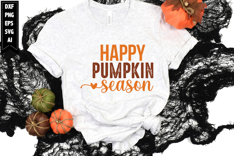happy pumpkin season Svg, Autumn Svg, Fall Svg Designs