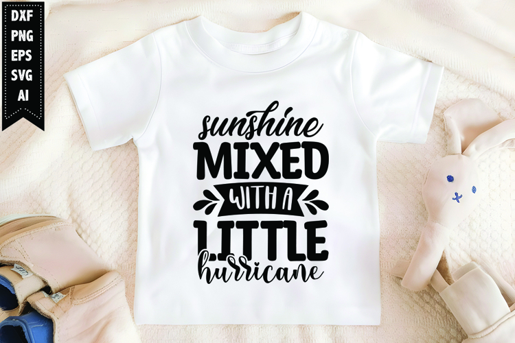 Sunshine mixed with a little hurricane Svg, Sarcastic Svg