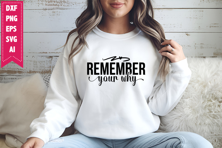 Remember Your Why Svg, Motivation Svg Designs