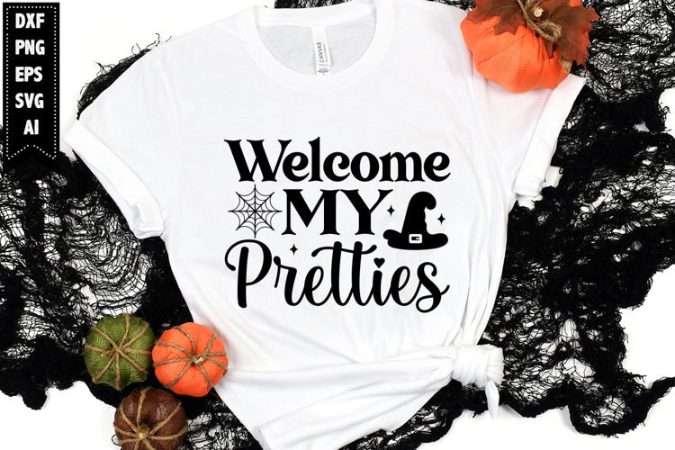 Welcome My Pretties Svg, Halloween Ghost Svg Design