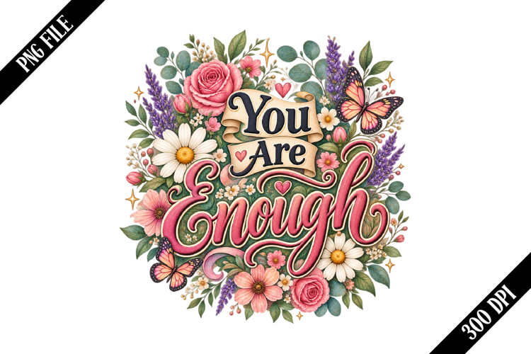 You Are Enough PNG Designs