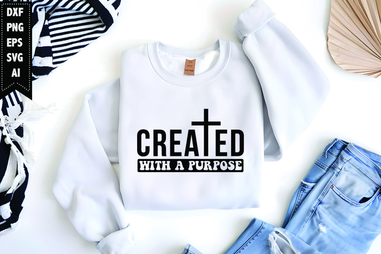 Created with a Purpose Svg, Inspirational Svg