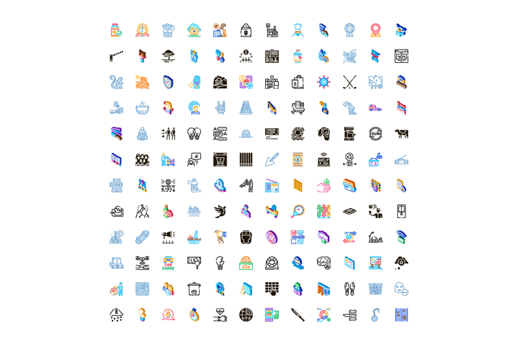 Big set of business, technology and industry icons