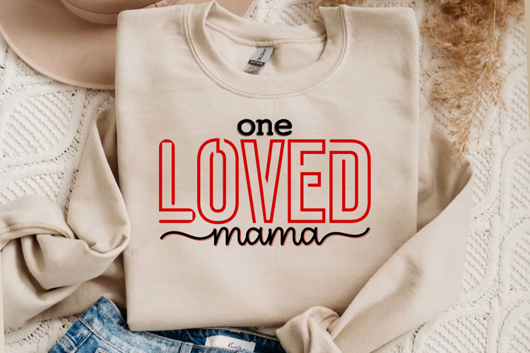 One Loved Mama Svg, Loved Mom Svg