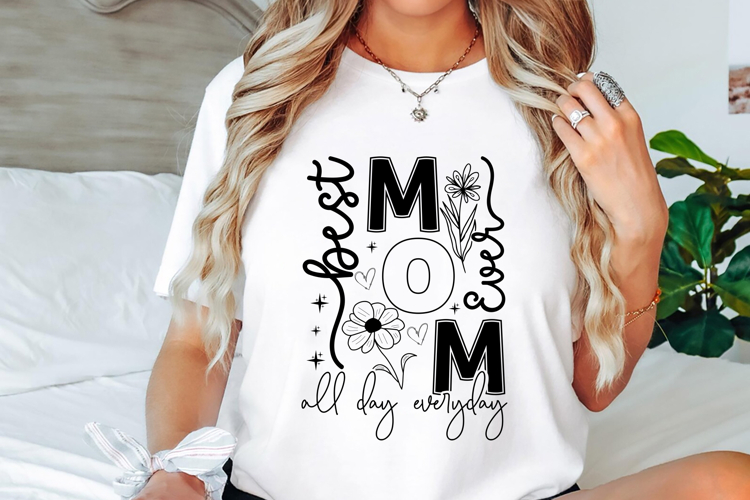 Best Mom Ever SVG PNG, Floral Mom Svg Design