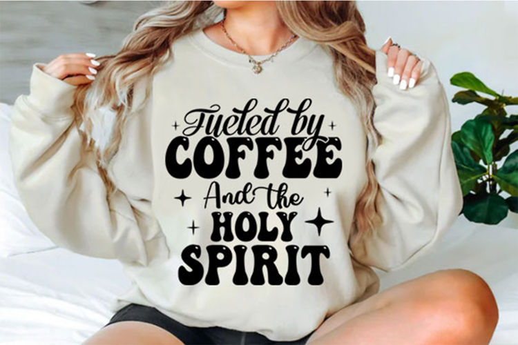 Fueled by Coffee and the Holy Spirit Svg Design