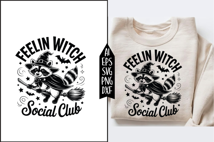 Feelin Witchy Social Club Svg Designs