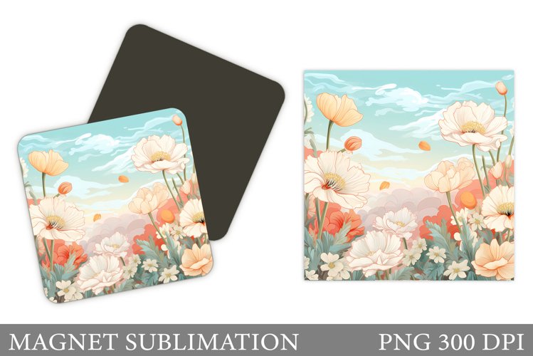 Flowers Magnet Design. Flowers Magnet Sublimation