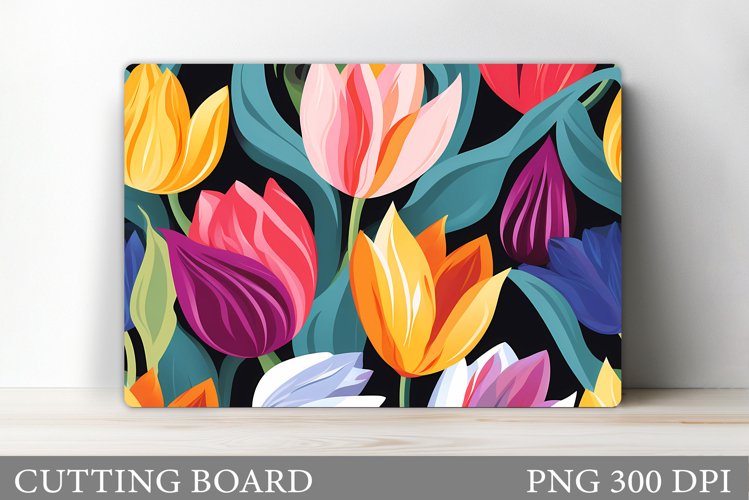 Flowers Cutting Board. Spring Flowers Cutting Board Design