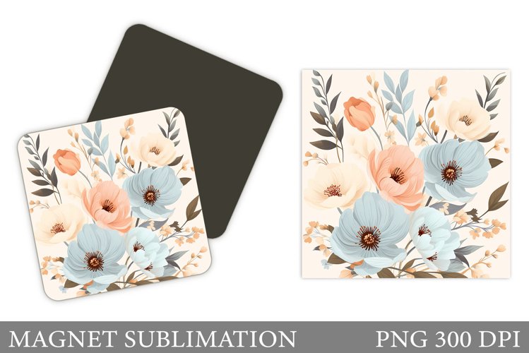 Flowers Magnet Design. Flowers Magnet Sublimation