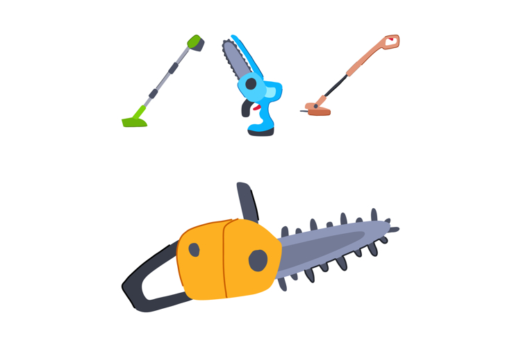 Garden power tools essential for yard work maintenance