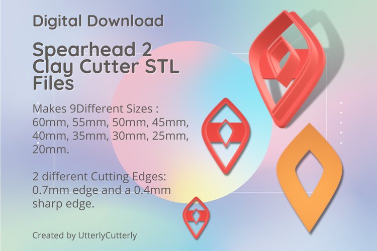 Spearhead 2 Clay Cutter - Cookie Cutter STL File