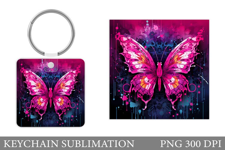 Butterfly Keychain Sublimation. Butterfly Sublimation