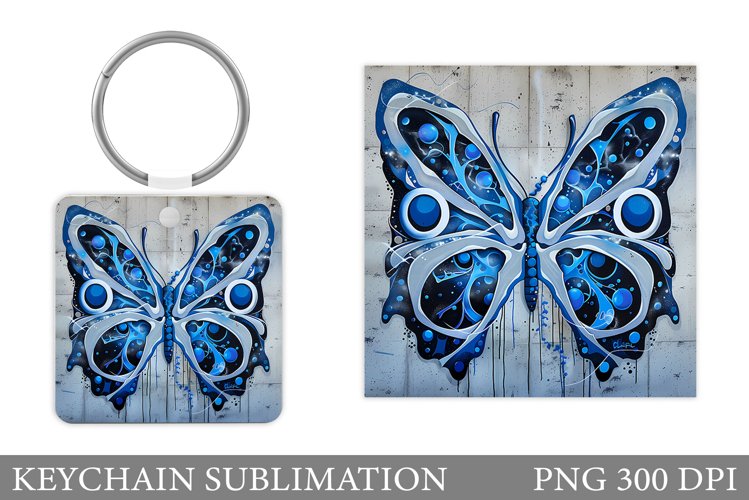 Butterfly Keychain Design. Butterfly Keychain Sublimation