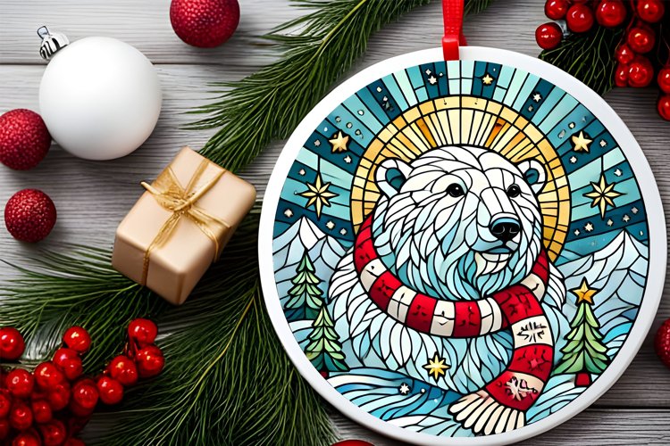 Round Christmas Ornament Sublimation|Clipart