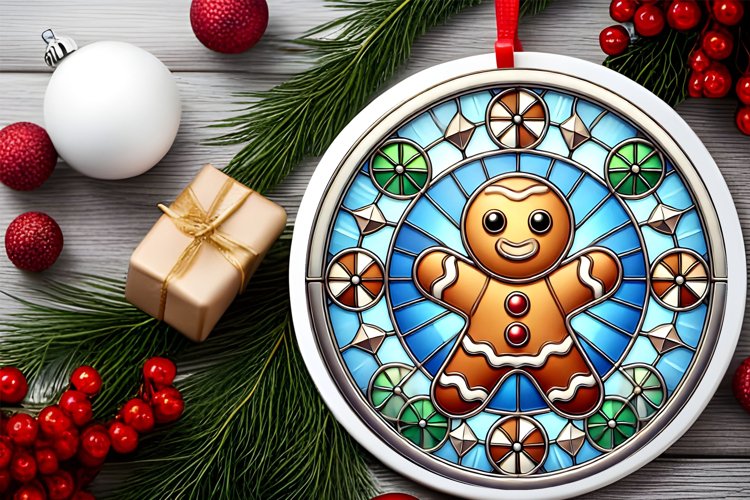 Round Christmas Ornament Sublimation|Clipart