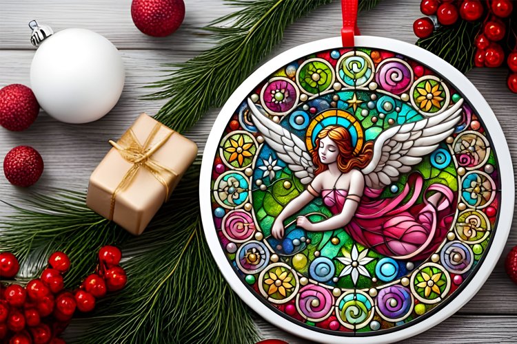 Round Christmas Ornament Sublimation|Clipart