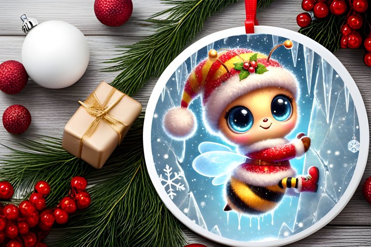 Round Christmas Ornament Sublimation|Clipart