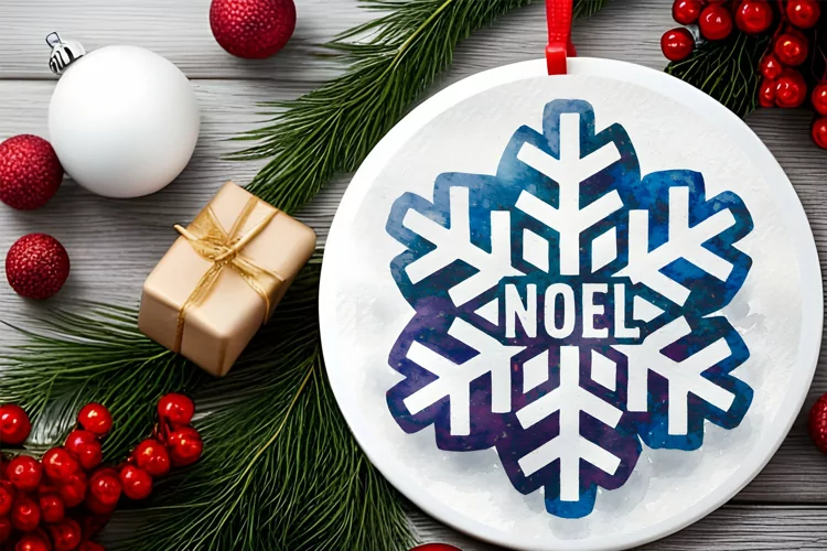 Noel Snowflake Sublimation PNG