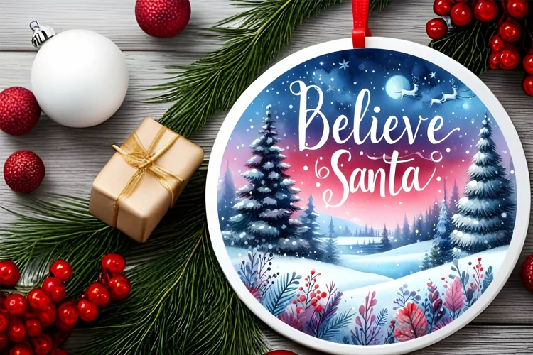 Believe in Santa Watercolor