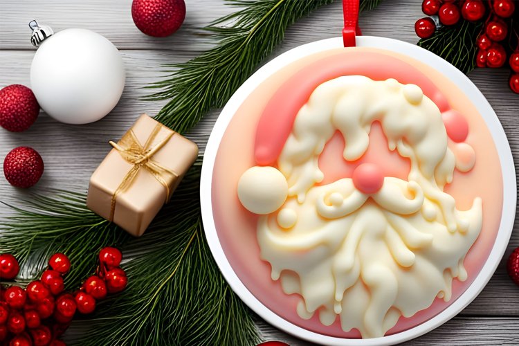 3D Santa Ornament Sublimation PNG
