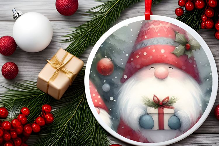 Round Christmass Ornament Sublimation|Clipart