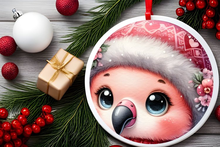 Round Christmas Ornament Sublimation|Clipart example image 1
