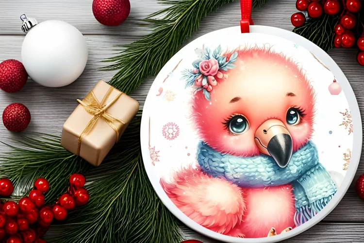 Round Christmas Ornament Sublimation|Clipart