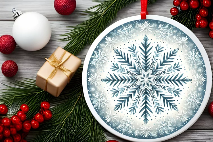 Round Christmas Ornament Sublimation|Clipart