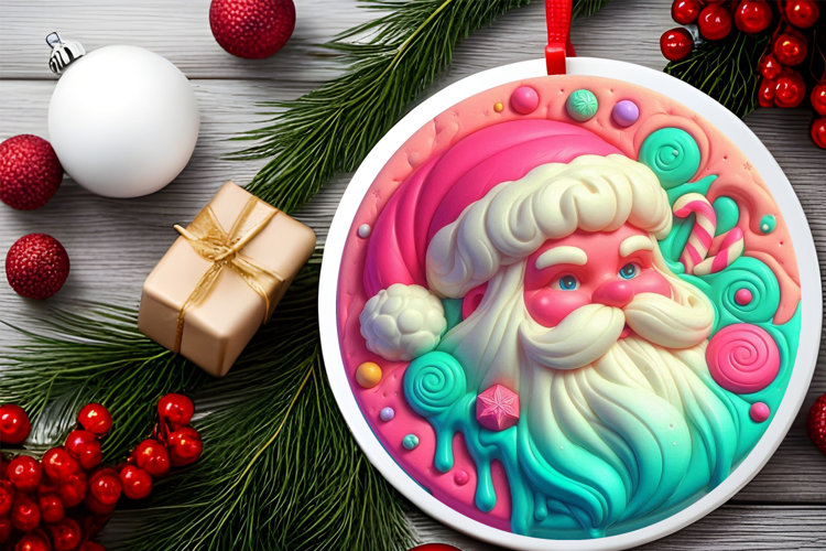 Round Christmass Ornament Sublimation|Clipart