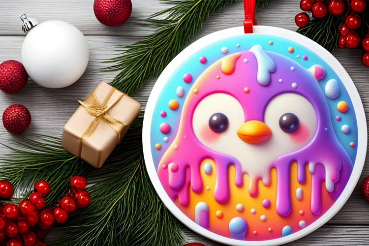 Round Christmass Ornament Sublimation|Clipart