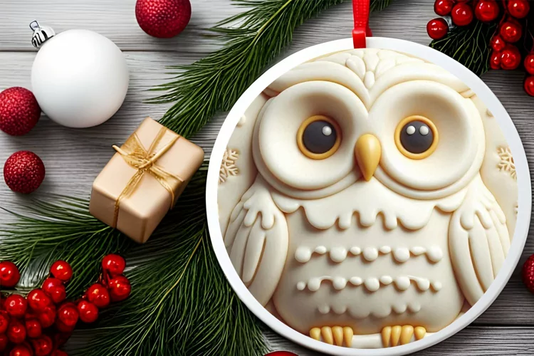 Round Christmas Ornament Sublimation|Clipart