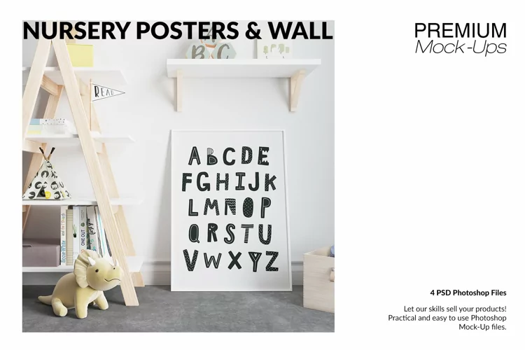 Nursery Posters and Wall Mockup Set