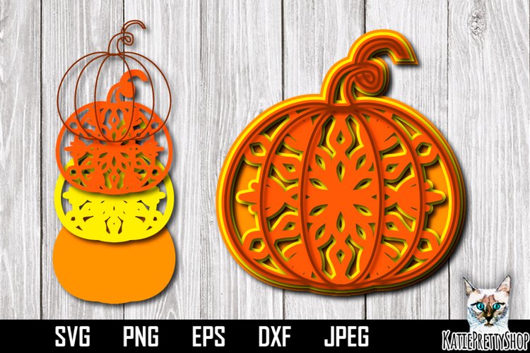 3d layered pumpkin, fall multilayered cut file, autumn svg