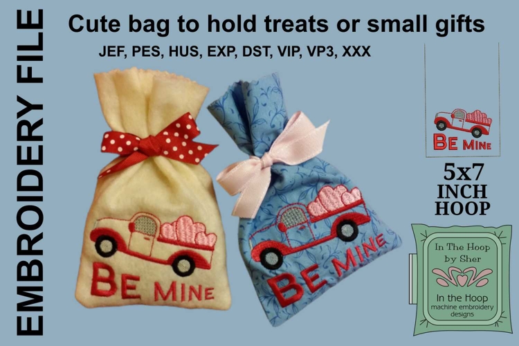 ITH Valentine Truck Treat Bag 5x7 Hoop