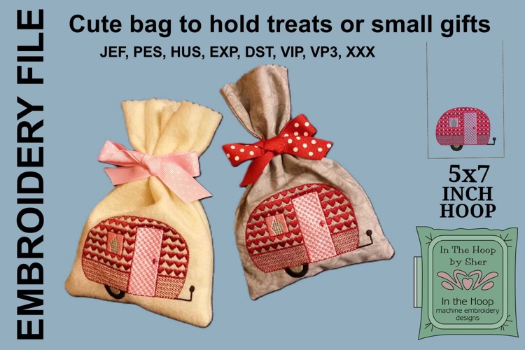 ITH Valentine Camper Treat Bag 5x7 Hoop