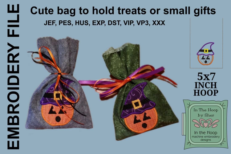 Startled Pumpkin Treat Bag or Small Gift Bag