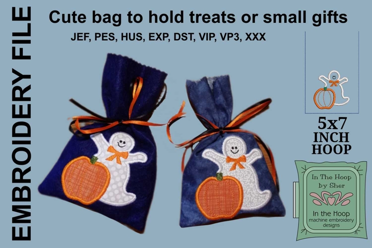 Pumpkin   Ghost Treat Bag or Small Gift Bag