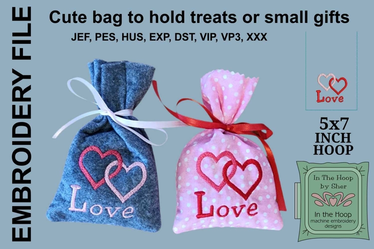 ITH Love & Hearts Treat Bag 5x7 Hoop