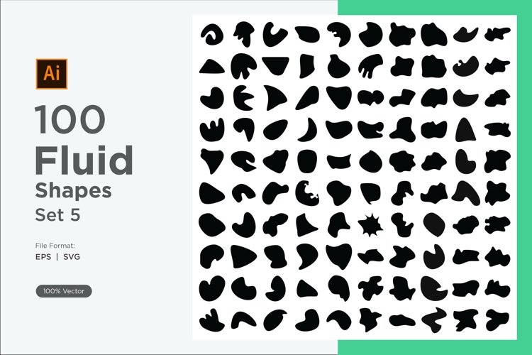 Abstract Fluid Shape Set 100 V 5
