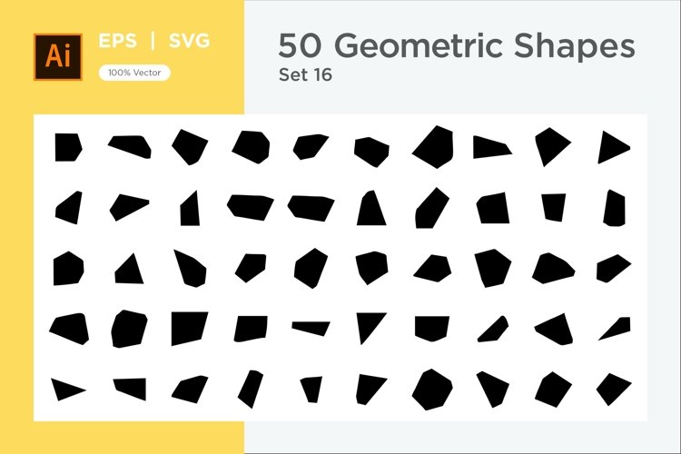 Abstract Fluid Geometric Shapes Set 50 V 16