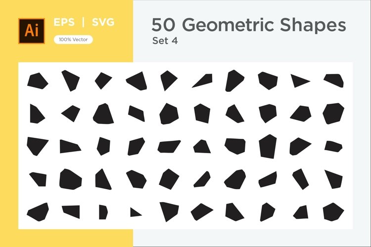 Abstract Fluid Geometric Shapes Set 50 V 4